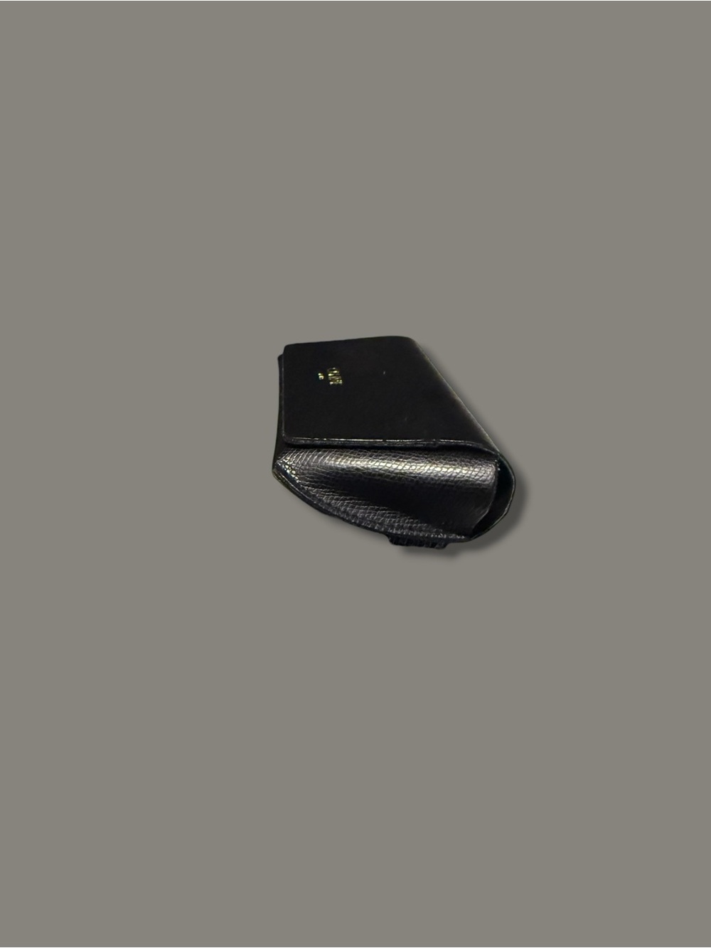Celine Black Textured Leather Sunglasses Case with Logo - Picture 3 of 6